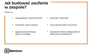 Jak budować zaufanie w zespole? Postaw na: wiarygodność, otwartość, komunikację, poufność, szacunek i relacje. To klucz do firmy bez strachu.